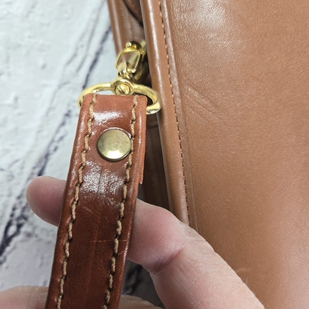 Vtg Coach 5282 embassy british tan brown leather briefcase portfolio business - Picture 11 of 13